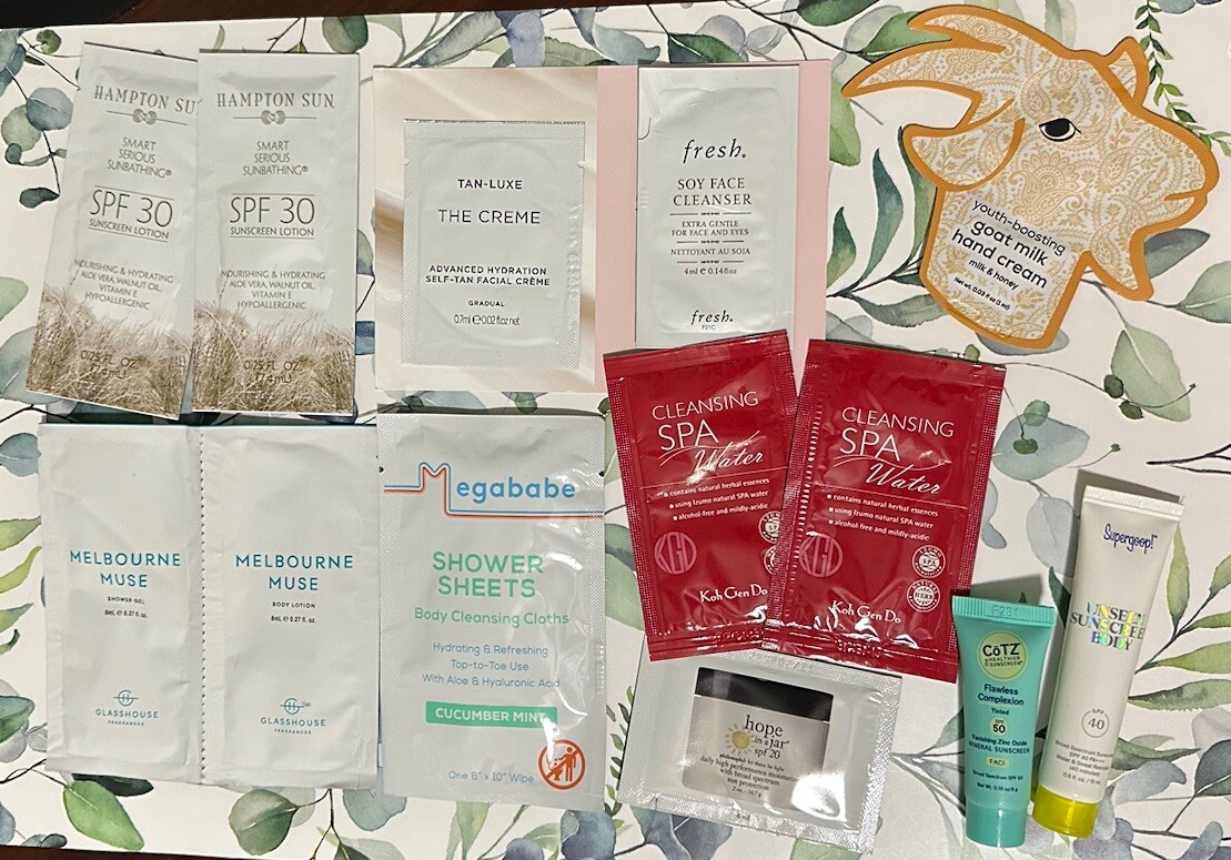 Samples / Packets Random - Sunscreen/tanning Creme Etc