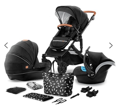 Kinderkraft PRIME 2020 3in1 Kombikinderwagen -Schwarz
