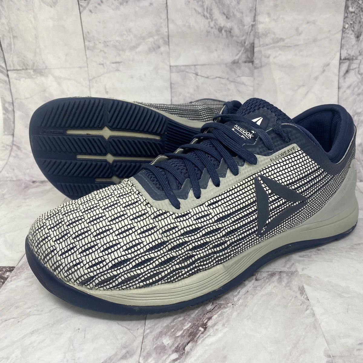 Reebok Crossfit Nano 8.0 Mens 7 Workout Shoes Blue Gray‎ Lace Low Train Sneakers Nano X4 Training Shoes - Reebok main image 3