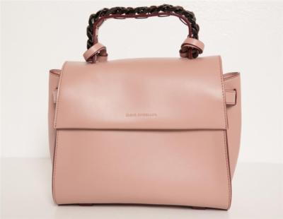 Sac à Main Elena Ghisellini ANGEL S En Cuir Sensua Gunmetal - Taille Small, Rose, Neuf Sans étiquette