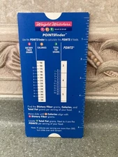RARE BLUE Weight Watchers MY WW 123 SUCCESS Points Finder Calculator Slider Card