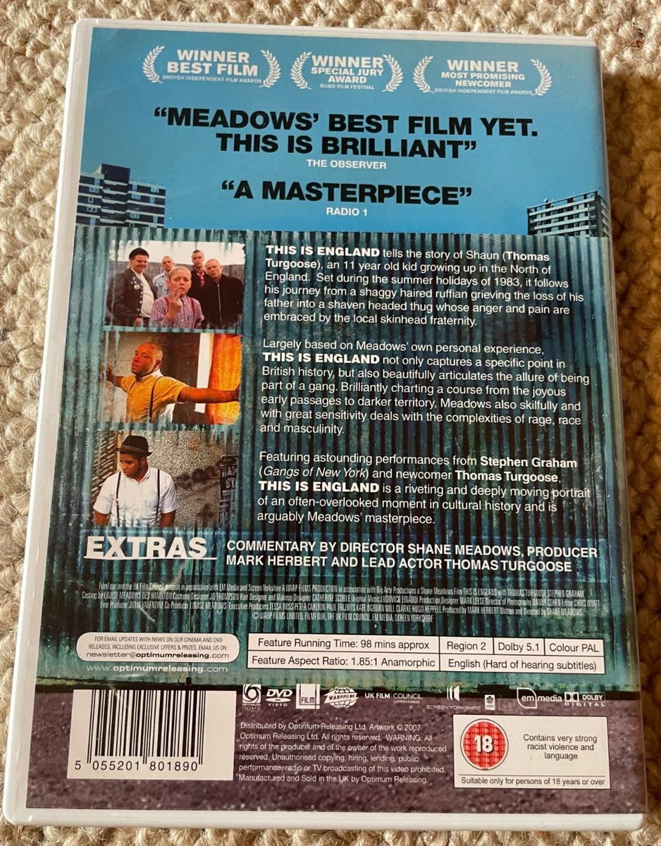 This Is England DVD (2007) Thomas Turgoose, Stephen Graham, Shane