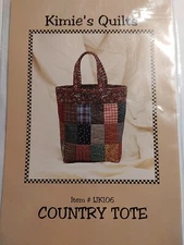 Quilted Tote Bag Country Kimies Quilts IJK106 Sewing Pattern Indygo Junction UC