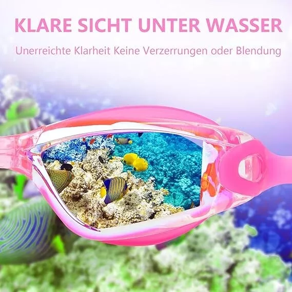 Swimming Goggles Diving Goggles Adult Kids Ages 10 Mens Womens Pink B517 - Image 3 of 4