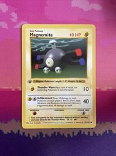Pokemon Card Magnemite Shadowless Base Set 1st Edition Common 53/102 Near Mint