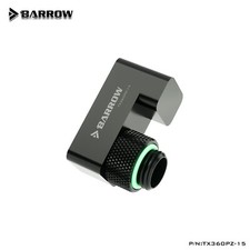 Barrow G1/4" 360 Degree Rotary Offset Adapter 15mm Brass TX360PZ-15 , Black