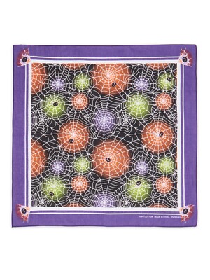 Time and Tru Bandana Colorful Spiderwebs Pattern