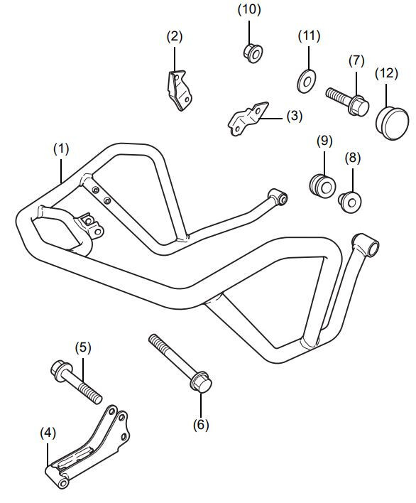 2024-2025 Genuine Honda NX500 Upper Fairing Guard 08P70-MLR-D80ZA