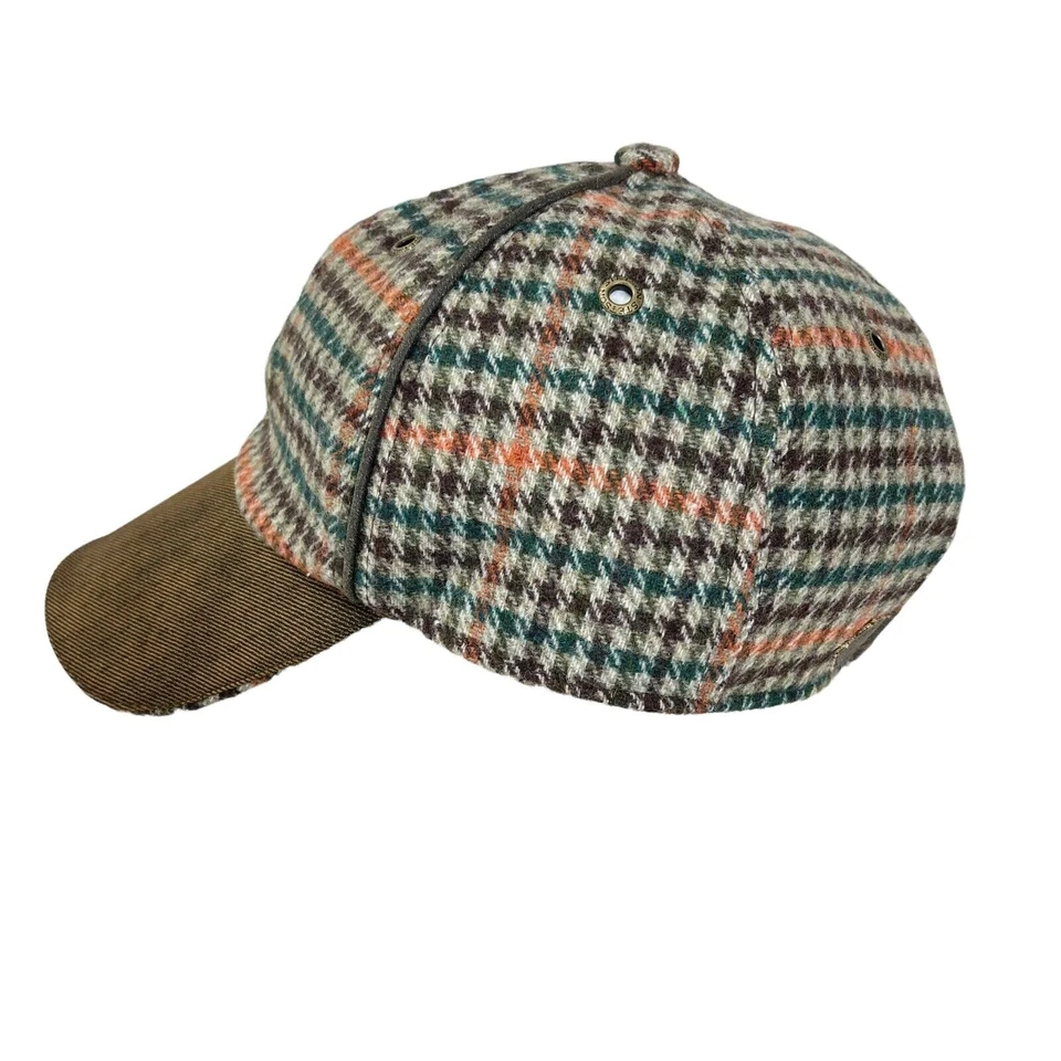 Stetson Wool Blend Houndstooth Plaid Baseball Cap Adjustable Buckle Back OSFM - Image 4 of 4