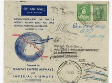 P30/30 E826a AUSTRALIAN FIRST FLIGHT COVER SYDNEY SIGNED BY PILOTS 50
