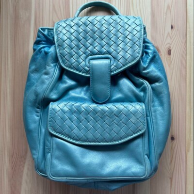 Bottega Veneta Backpack, Super Rare Model, Popular, Blue