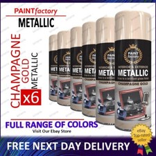 Champagne Gold Spray Paint Aerosol Can Metallic Wood Metal Plastic 400ml -1-12
