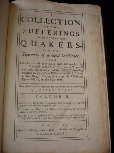Sufferings Of The Quakers 1650-89 Joseph Besse Historia 2 Volúmenes 1753 Robert - Picture 14 of 21