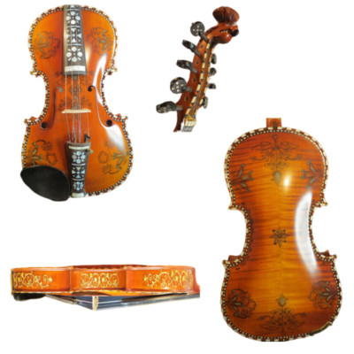 Deluxe fancy  (4*5) Norwegian fiddle 15 1/2'' viola of professional Concert#14106