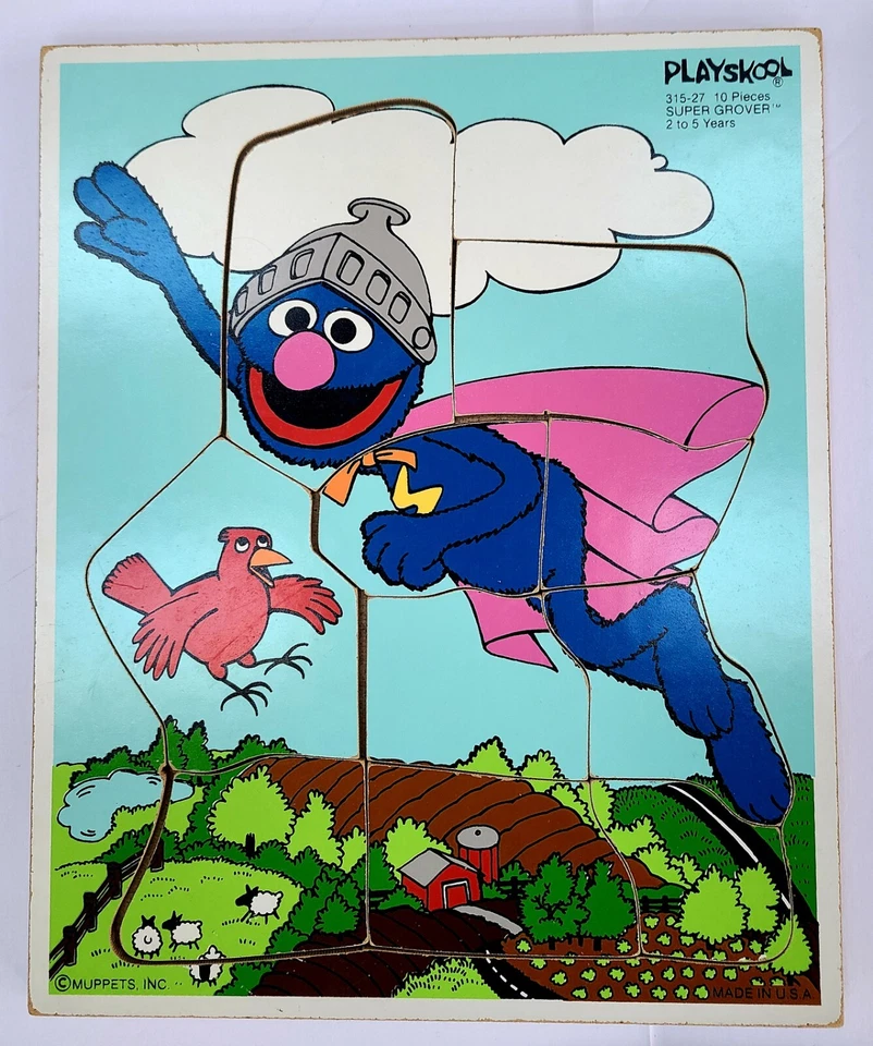 Lote de rompecabezas vintage Playskool Disney Plaza Sésamo Elmo Mickey Pocahontas  Foto 4 de 4