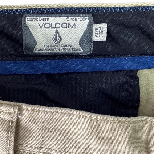 Volcom Cargo Shorts Mens 32 Beige Corpo Class VMighty Chino Walkshort Cotton - Picture 7 of 8