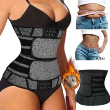 Women Sweat Sauna Waist Trainer Weight Loss Neoprene Body Shaper Corset Cincher