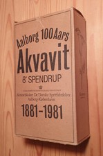 Aquavit Sonderedition 100 Jahre Aalborg - Flasche (leer) mit Originalkarton