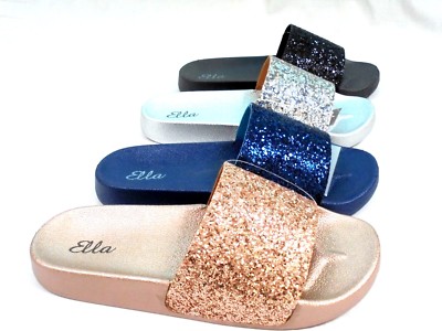 ladies sparkly sliders