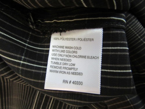 Haggar Men's 4XL Short Sleeve Striped Shirt Black Brown Cream polyester - Picture 6 of 9