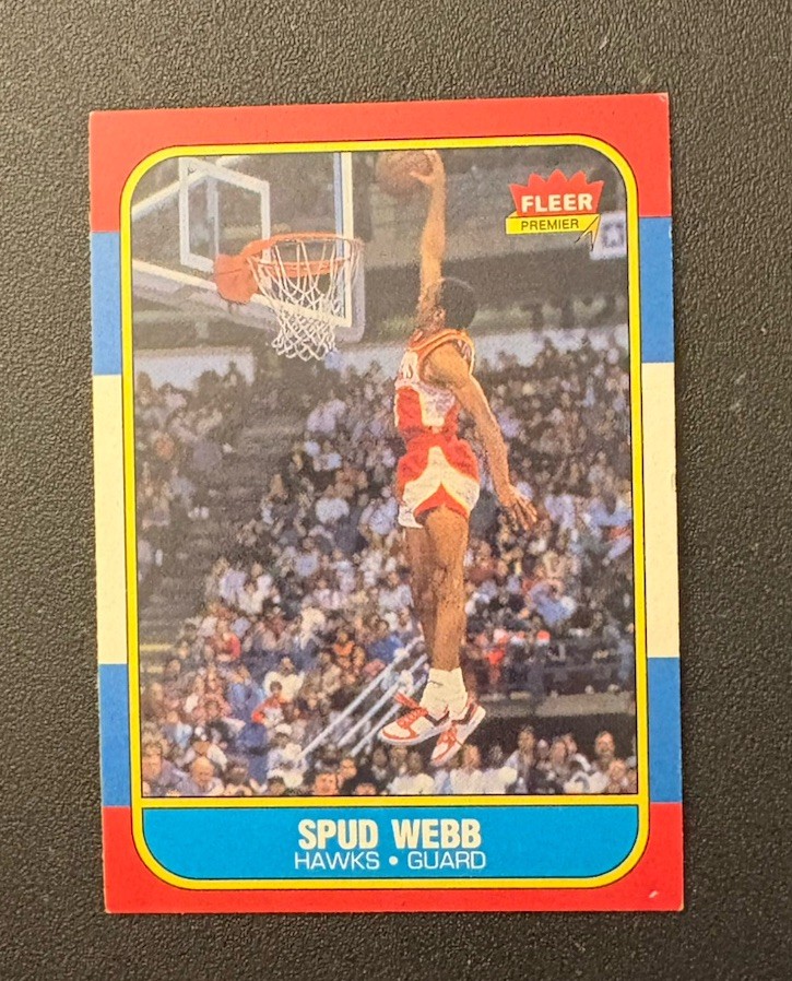 1986-87 Fleer Basketball Spud Webb #120 NM Or Better Well Centered Front N Back