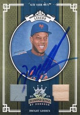 Dwight Gooden signed baseball card relic jersey bat 2005 Diamond Kings #430