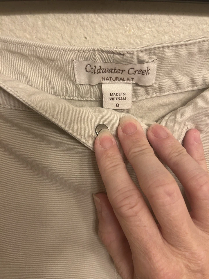 Pantalones cortos Coldwater Creek de ajuste natural para mujer bermudas tostadas talla 8 Foto 3 de 3