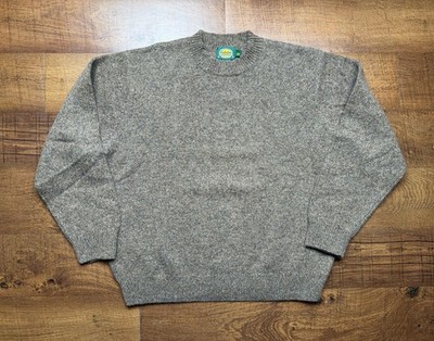 Cabalas Men s Ragg Wool Crewneck Pullover Sweater Size Large Gray / Green
