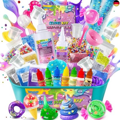 DIY Slime Kit, Galaxy & Glow in The Dark Slime Making Kit für Kinder 3-12, 