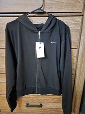 Nike Women s Black Full-Zip Hooded Hoodie Loose Fit M FN2415-010