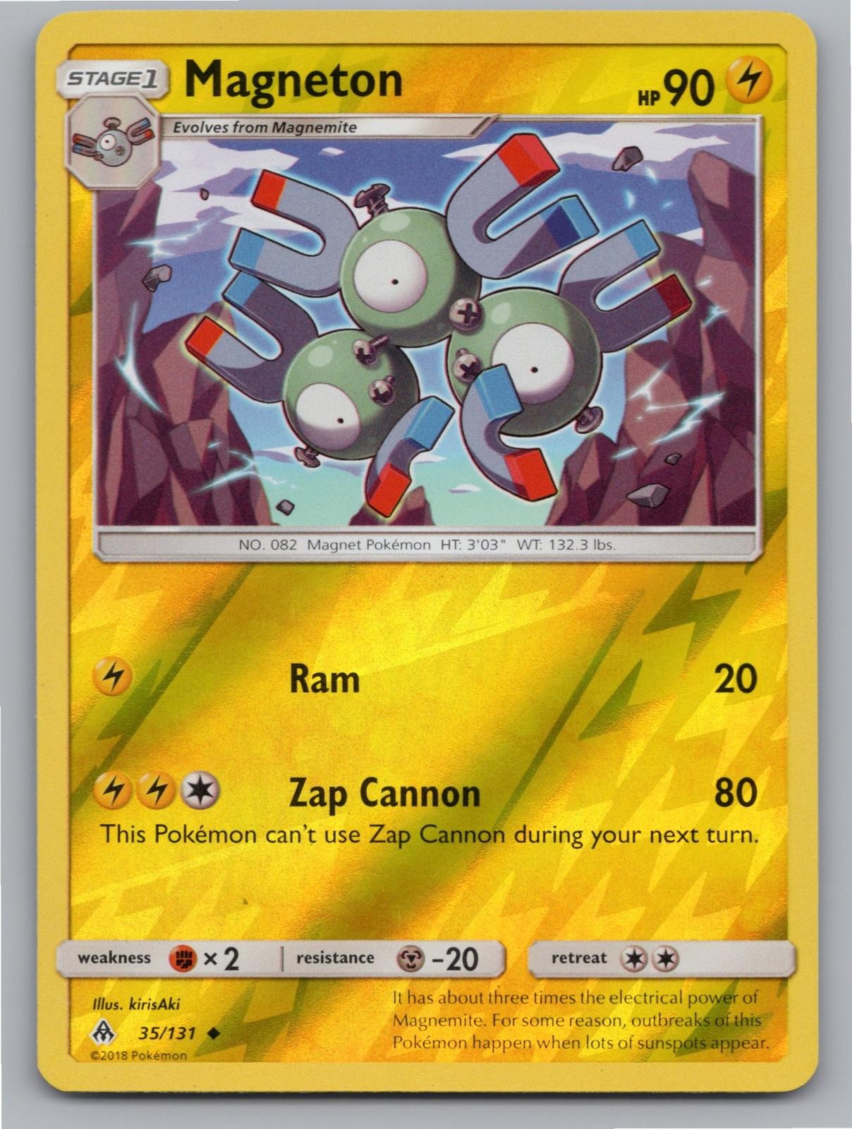 2018 POKEMON MAGNETON FORBIDDEN LIGHT 35/131 REVERSE HOLO UC NM A65276 FREE S&H
