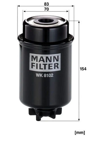 MANN-FILTER WK 8102 Filtre à carburant pour JOHN DEERE CLAAS JLG RENAULT - Photo 3/3