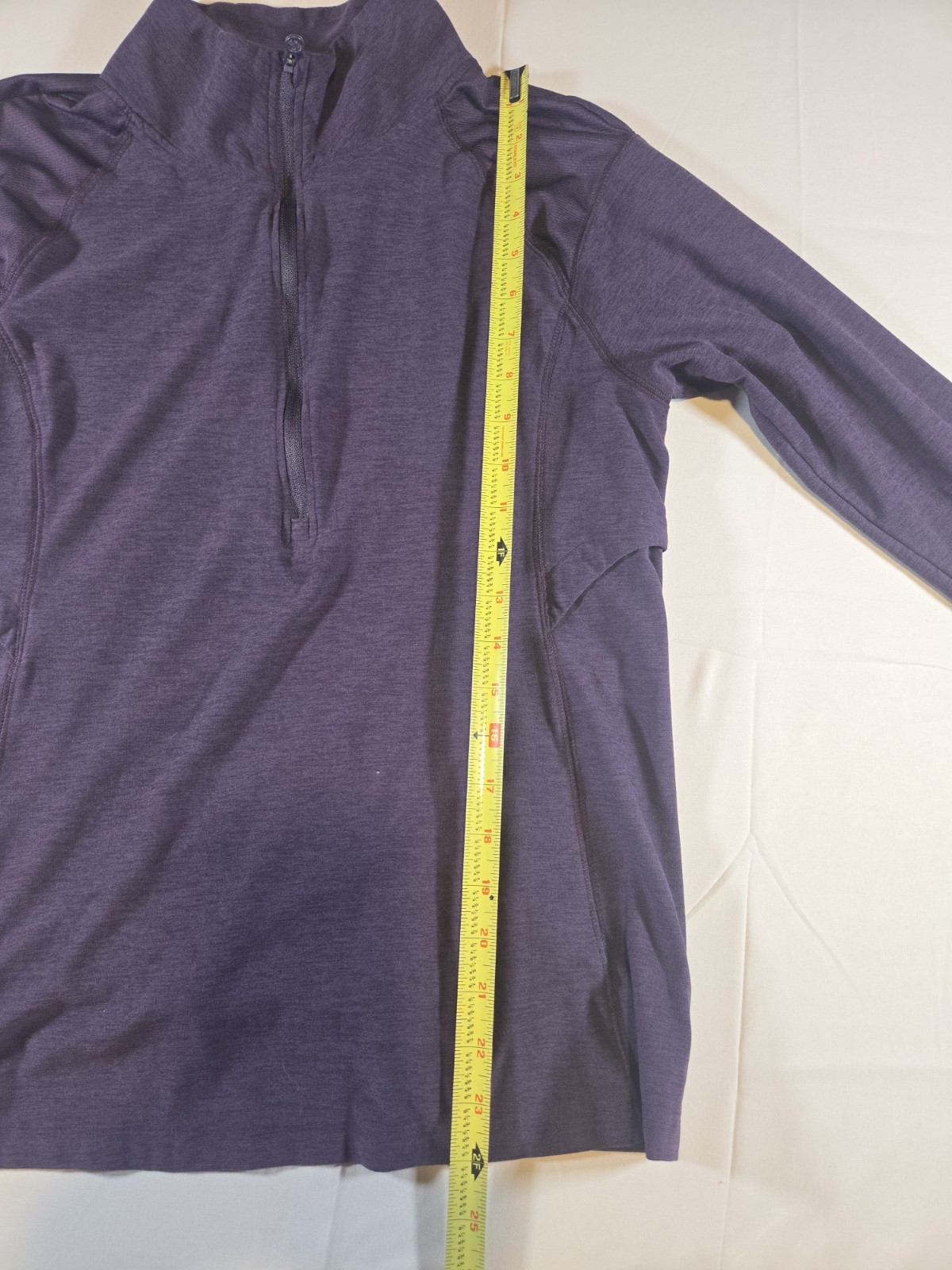 Layer 8 Performance, Purple Qwick Dry Athletic Top, ¼ Zip, Women's Medium 