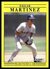 Edgar Martinez 1991 Fleer #457 Mariners MLB READ FREE SHIPPING AutographDen