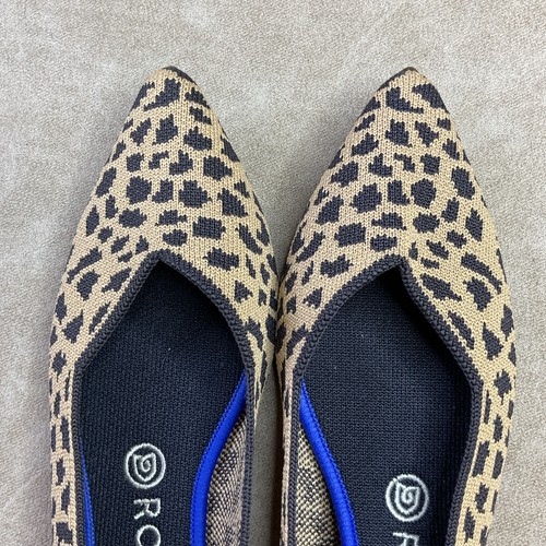 Rothy's Flats The Point Flat Leopard Print Slip On Shoes Women Sz 6.5 Retired - Picture 6 of 8
