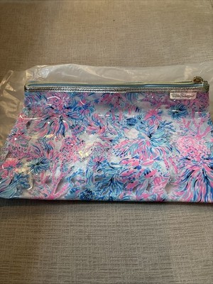 Lilly Pulitzer Printed Pouch Bag Celestial Blue Seek and Sea Bag New