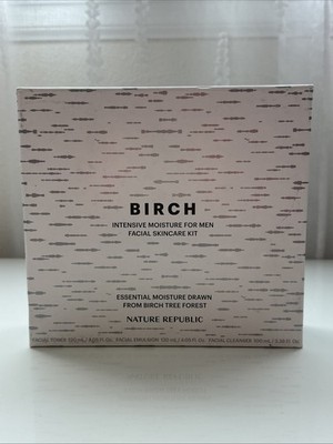 Nature Republic BIRCH Intensive for Men Skincare Set (Toner, Emulsion, Foam)