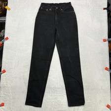 Levi's 512 Slim Fit Tapered Leg Jeans Women's 7L Black Denim USA Made - 26X31