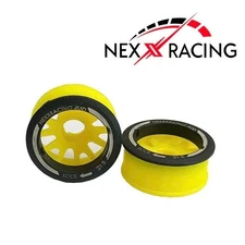 NX-USA-EVO-F-0-Y MINI-Z RWD "JUD" EVO FRONT THREADED SIDE-WALL CARBON FIBER RIMS