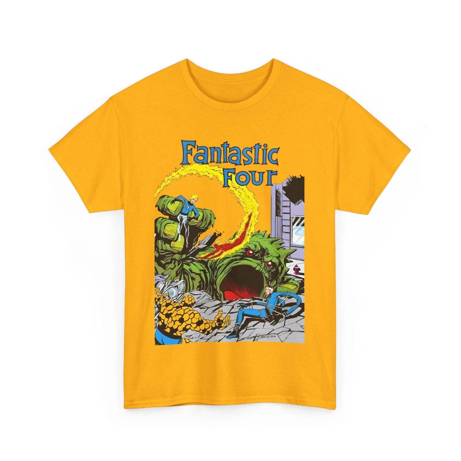 Fantastic Four T-Shirt - John Byrne Art - #1 Cover - Marvel Comics - Human Torch