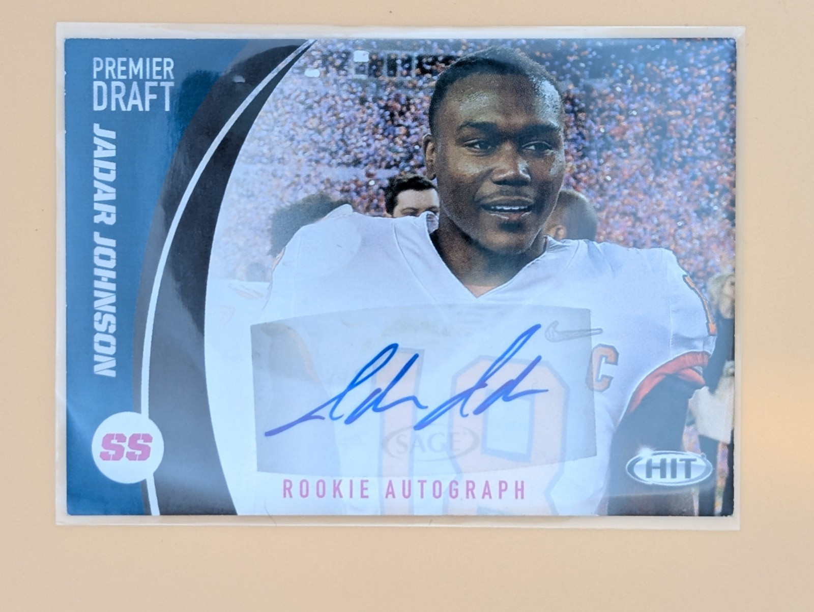 SAGE 2017 Sage Hit Jadar Johnson #A18 Rookie Autograph Football Card