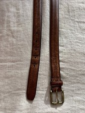 Chaps Ralph Lauren Worn Brown Stretched Genuine Leather Dress Belt - Men Size 36