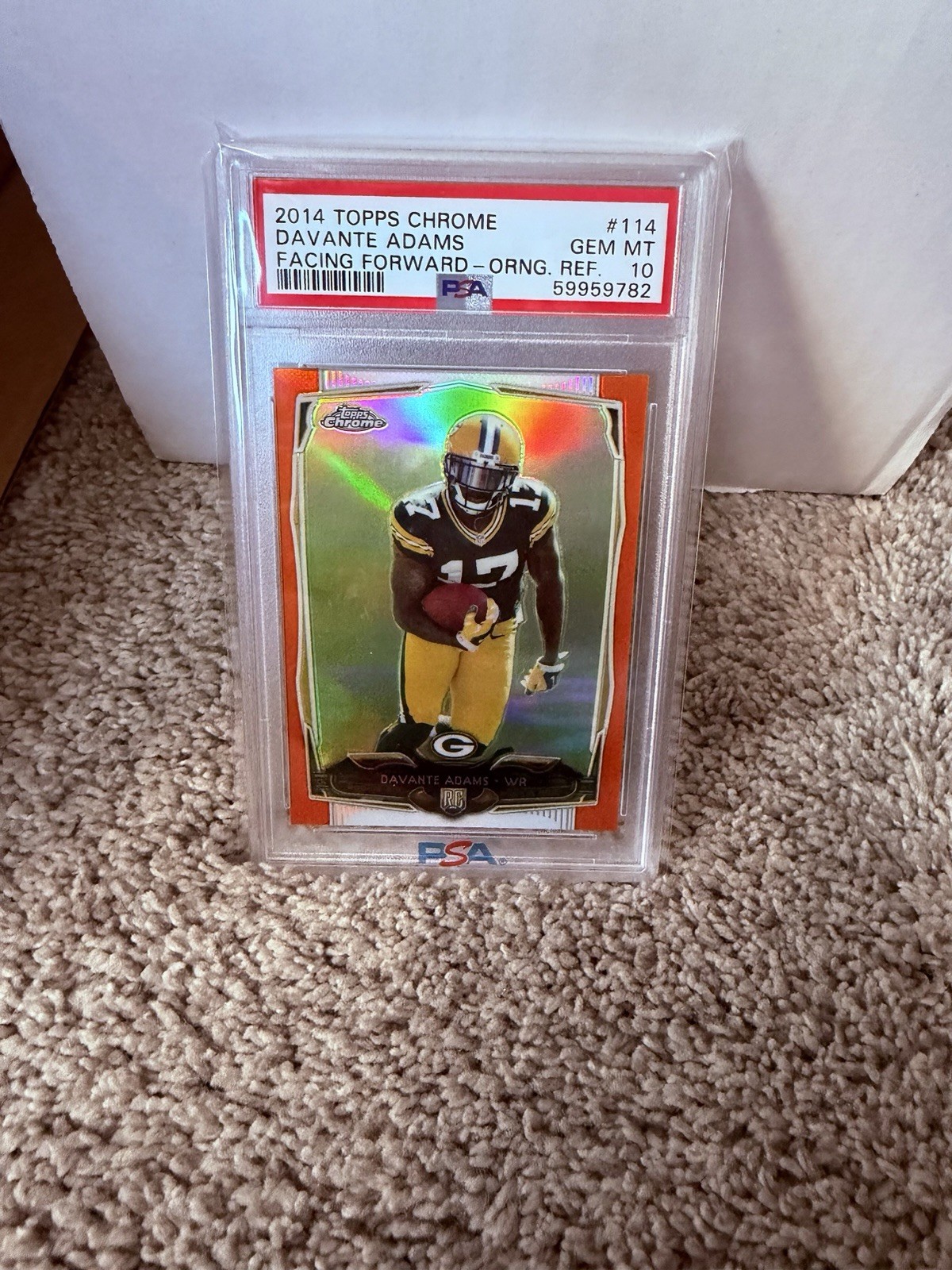 Davante Adams Topps Chrome #114 Orange Refractor