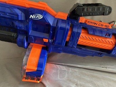 Nerf Elite Titan CS-50 50-Dart Toy Blaster Complete Tested
