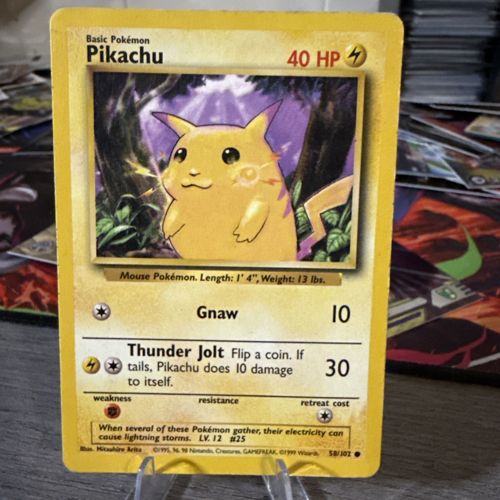 Pokemon TCG Pikachu 58/102 Yellow Cheeks Base Set WOTC 1999