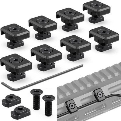 M-LOK Cable Guides for Flashlight Laser Wire Management Clips - 8 Pack Black