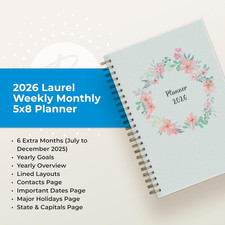 2026 Weekly and Monthly Planner Calendar, January 2026 - December 2026, 5" X ...