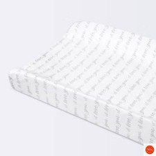 Plush Changing Pad Cover I Love You Script - Gray/White - Cloud Island