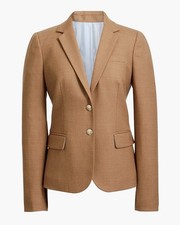 J.Crew 198 Original Schoolboy Wool Blend Blazer Caramel Brown US6