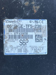 COPELAND Compressor  200-230/3PH  CS18K6E-TF5-238 for hoshizaki ice machine
